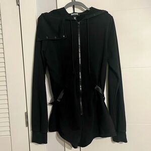 Darker Wavs Snare Long Sleeve Hooded Mask Romper